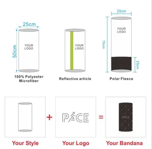 LEO tinta unita all'ingrosso personalizzato bandana durag multifunzione bandana copricapo ghetta bandana buffs con logo