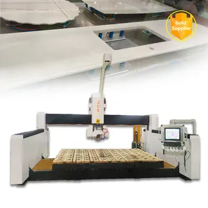 2023 rẻ hơn ATC 5 trục cầu Saw CNC Router 3D đá cắt granite Khắc Máy