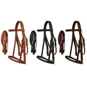 Cabezada de Cuero Genuino Premium para Caballo Estilo Western, Duradera y Cómoda, con Frenteal Elevado y Correas Ajustables, Resistente - Product Image 2
