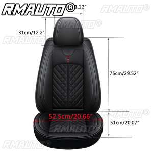 Housse de siège de voiture 1/2 pièce, protection de siège, housse de siège universelle en cuir PU, housse de siège automobile pour Peugeot pour Nissan - Product Image 3