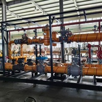 Skid de régulation de pression de gaz naturel à haute précision à trois étages en acier au carbone pour station GNC/GNL, directement de l'usine