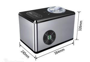 ホームアイスクリームマシン1.5Lステンレス鋼取り外し可能タンクコンプレッサー自己冷却ハンディタッチパネルソフトハードアイスクリーム - Product Image 5