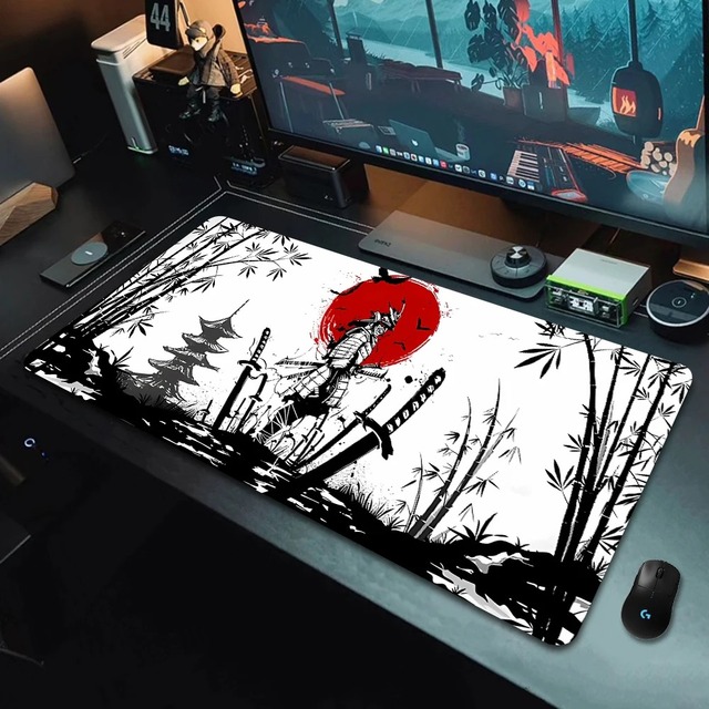 Japanese Samurai MousePad Large Gaming Accessories Mouse Pad Gamer Desk Mat Office Mats Keyboard Mouse Carpet Water Proof