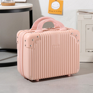 Maleta <span class=keywords><strong>de</strong></span> Esquina Retro <span class=keywords><strong>de</strong></span> Color Sólido <span class=keywords><strong>de</strong></span> 14 Pulgadas, <span class=keywords><strong>Caja</strong></span> <span class=keywords><strong>de</strong></span> <span class=keywords><strong>Maquillaje</strong></span> <span class=keywords><strong>Pequeña</strong></span> para Estudiantes, Mini <span class=keywords><strong>Caja</strong></span> <span class=keywords><strong>de</strong></span> Regalo para Vacaciones - Product Image 5