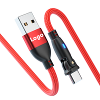 Produk baru 2025 180 kabel Data pengisi daya USB mikro Tipe C IOS Android putar Online pemasok grosir