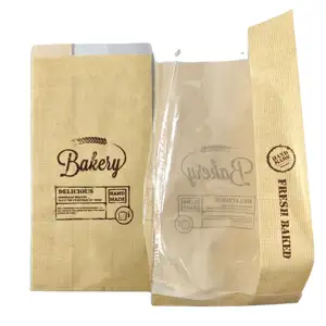 Factory Lower Price promotional customizable Bio Degradable Paper Packaging Bags kraft paper stand up bag