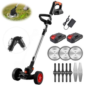 Cordless 21V Stainless Steel DIY Weed Wacker Eater Battery Operated String <b>Trimmers</b> Lawn Edger OEM Tool 145mm CC02 Stainless - Product Image 1