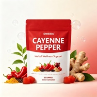 Gommes de Piment de Cayenne Capsaïcine Soutiennent Métabolisme Digestion Circulation Énergie Curcuma Gingembre Adultes 60