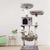 Tour pour chat de luxe de haute qualité, griffoir haut pour animaux de compagnie, mobilier moderne en bois, maison pour chat avec structure d'escalade, emballé en carton