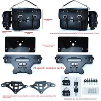 Sac latéral de moto en cuir PU avec sacoche de selle en toile pour Zongshen Magic Cube 150 T