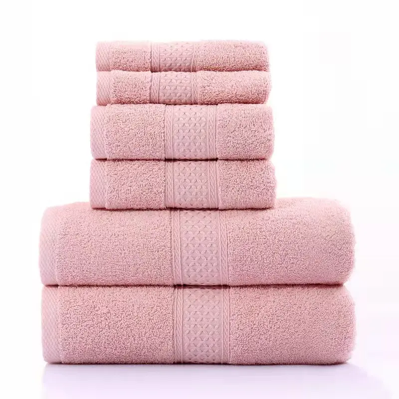 Toalla de baño de algodón de diseño, varios colores, venta al por mayor de fábrica, para salón de belleza de Hotel, conjunto de toalla de baño