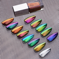 Liquide chromé professionnel 5ml, effet miroir métallique magique, poudre à ongles, liquide chromé magique