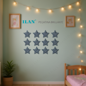 Autocollant étoile en strass scintillant Ilan, 32 cm, autocollant décoratif auto-adhésif pour la décoration de la maison - Product Image 2