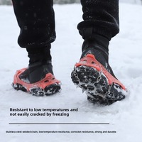 Crampons antidérapants en acier inoxydable à 11 dents pour chaussures de randonnée et de ski en hiver