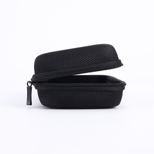 Kunden spezifisch 18,5x9x4,5 cm 1680D Schwarz Rechteckiger Reiß verschluss Reisekoffer Marke EVA Kopfhörer Kabel Aufbewahrung organisator - Product Image 3