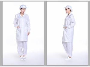 योंगसिंग पॉलिएस्टर लैबकोट एड सुरक्षा कपड़े साफ कमरे एंटीस्टैटिक कोट एंटी स्थिर स्मॉक प्रवाहकीय फाइबर क्लीनरूम ईड स्मॉक - Product Image 3