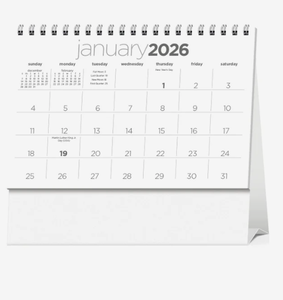 Calendriers de bureau publicitaires personnalisés avec logo 2026 – Cadeau promotionnel en gros pour entreprises – 12 mois, reliure spirale, feuilles détachables - Product Image 3