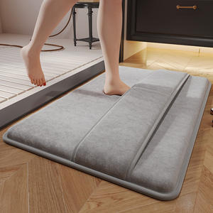Tapis de bain en mousse à mémoire de forme Tapis de bain absorbant l'eau et antidérapant Tapis de bain effaçable au dos - Product Image 2