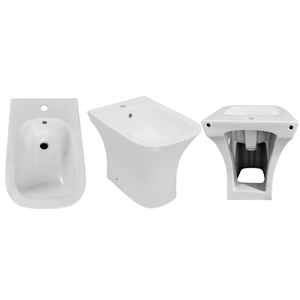 WC Orbit Square in Vari Colori - Bidet da Pavimento - Toilette di Lusso Estremo Elettroplaccato per Bagni Compatti - Product Image 2