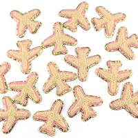 Patchs brodés super mignons pour vêtements, pièces, avec paillettes dorées, arc-en-ciel, cœur, étoile, avion, accessoires pour vêtements
