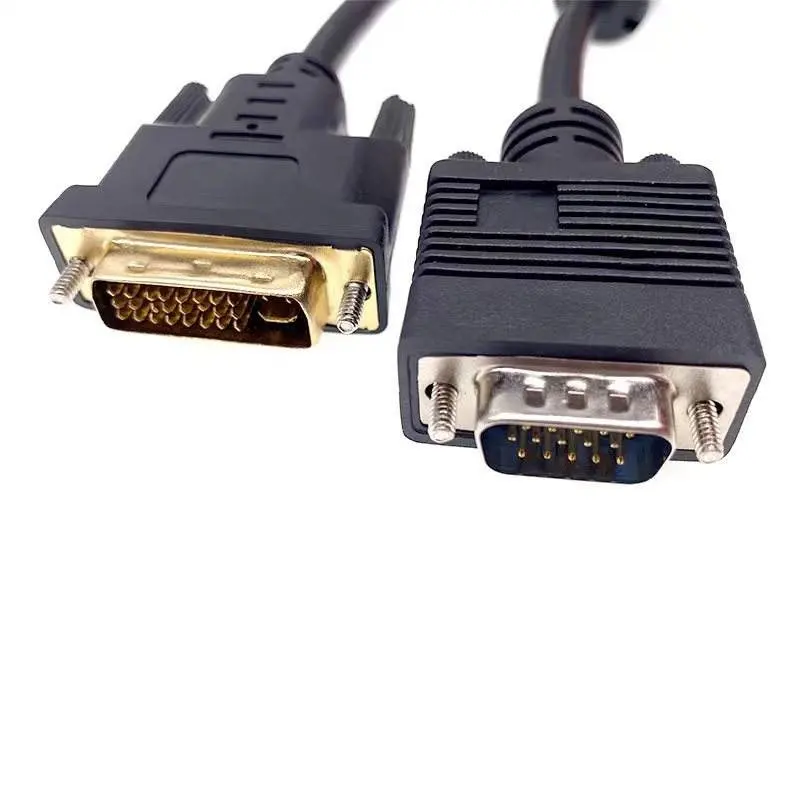 nice product DVI to VGA video connecting cable conversion optico audio digital MALE-MALE DVI to VGA 24+5 1.5m cable