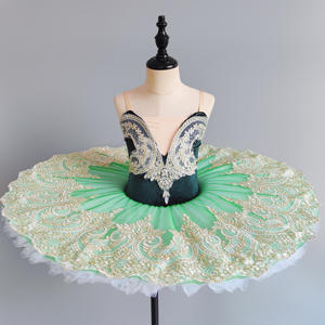Falda de Ballet Profesional y Vestido Tutú para Niñas y Mujeres, Disfraces de Danza con Lentejuelas Rojas y Blancas para Niñas Pequeñas y Bailarinas de <span class=keywords><strong>Cisne</strong></span> - Product Image 5