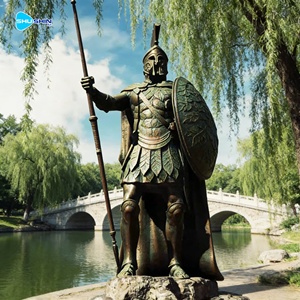 Estatuas de Guerreros Griegos Romanos de Bronce a Tamaño Real, Par para Decoración de Jardín Interior y Exterior y Arte Público - Product Image 6