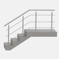 Échelles de piscine amovibles en acier inoxydable antirouille 304 316 316L, main courante pour garde-corps