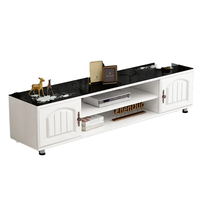 Meuble TV escamotable moderne en verre trempé Table basse Meuble combiné pour le salon
