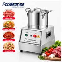 Coupe-légumes électrique multifonctionnel en acier inoxydable pour comptoir commercial, 5L, 7L, 10L, 15L