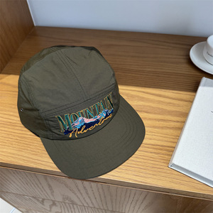 High Quality OEM <strong>Custom</strong> Logo 3D Embroidery Color Adjustable Unstructured a Frame Two Toned Five 5 Panel Baseball Dad <strong>Hat</strong> Cap - Product Image 5