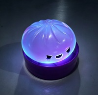 Jouet Squishy Halloween en résine, fantôme violet en forme de boulette vapeur, à presser, doux et anti-stress