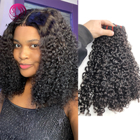 Cheveux Vietnamiens AngelBella Super Double Drawn 100% Humains, Cheveux Vierges Bruts Double Drawn, Boucles Pixie, Cuticules Alignées, Lots de Mèches