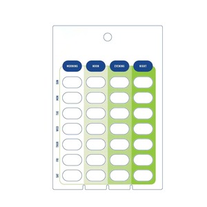 Medi-Aid Cartes blister de médicaments jetables de 31 jours AM/PM avec code couleur pour une organisation facile des pilules - Product Image 1