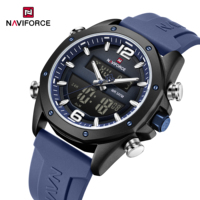 Montre NAVIFORCE 9264, dernière montre chinoise, affichage double heure, LED multifonction, montre-bracelet à grand cadran, chronographe sport pour homme