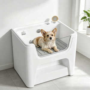 USMILEPET Station de toilettage professionnelle pour animaux de compagnie en acrylique, baignoire de massage, lavabo de luxe pour animaux, équipement de toilettage - Product Image 6