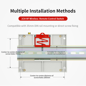 Chất lượng cao 433Mhz/315Mhz/868MHz không dây công nghiệp điều khiển từ xa 2 kênh điện DC12-48V AC100-380V Mã học tập - Product Image 5