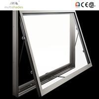 Auvent vertical moderne à persiennes oscillantes OEM ODM, cadre en alliage d'aluminium, quincaillerie allemande, anti-chute, pour villa extérieure