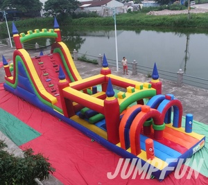 Excellent rapport qualité-<span class=keywords><strong>prix</strong></span> : Parcours d'obstacles gonflable commercial de 54 pieds de long pour enfants, avec paiement Alibaba, en vente, livraison rapide, qualité supérieure. - Product Image 3