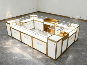 Luxury Jewelry Retail Kiosk & <b>Display</b> <b>Cabinets</b> | Custom Mall Shopfitting Turnkey Solution for Fine Jewelry Stores - Product Image 1