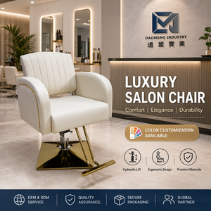 Luxury MDF Modern Design Hydraulic Barber Chair Ergonomic Swivel Hair Styling <b>Adjustable</b> <b>Footrest</b> for Barbershop Beauty Salon - Product Image 1