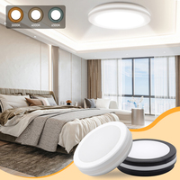 Luminaires de surface modernes en gros, lustres de plafond intérieurs IP65, blancs et noirs, éclairage LED intelligent pour plafond