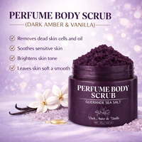 Gommage Corporel Parfumé au Sel Marin de Guérande, Ambre Foncé & Vanille, Exfoliant, Spa de la Mer Morte, Extrait d'Aloe Vera, Marque Privée OEM