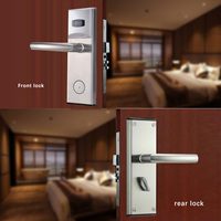 Cerradura Inteligente de Madera de Alta Calidad, Cerradura Electrónica de Acero Inoxidable con Tarjeta de Hotel, Sistema de Gestión de Cerraduras con Software, Cerradura Electrónica RFID IC