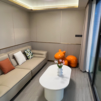 Maison mobile Apple Cabin de 40 pieds, moderne et respirante, en conteneur avec panneaux sandwich pour l'hébergement des employés d'hôtel et les bureaux.