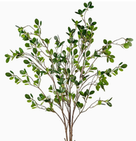 Feuille artificielle de Milan, branche unique, toucher réel, verdure en plastique pour arrangements floraux DIY, décoration intérieure