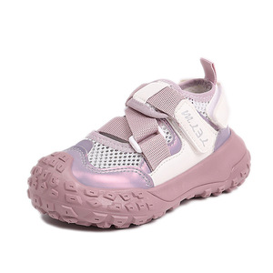 2025รองเท้าแตะกีฬาสำหรับเด็กผู้หญิง, รองเท้าแบบเปิดปลายเท้าระบายอากาศได้ดีรองเท้ากีฬาผ้าตาข่ายลำลองดีไซน์ใหม่ - Product Image 1