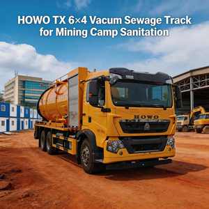 Camion per Aspirazione Fognaria HOWO 6x4 Progettato per Servizi Comunali con Pompa ad Alto Vuoto per Raccolta Rifiuti - Product Image 1