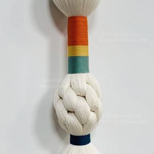 Fait à la main macramé <span class=keywords><strong>tapisserie</strong></span> tissé ornement cadeau cordon boule verticale tenture murale Art déco pour la décoration intérieure chambre <span class=keywords><strong>couloir</strong></span> - Product Image 2