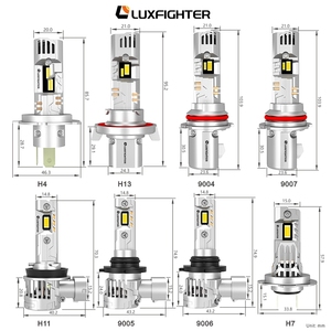 Luxfighter Q66 ad Alta Potenza 90W 9600lm H4 <span class=keywords><strong>H7</strong></span> H11 <span class=keywords><strong>Mini</strong></span> F30 C6s Fari a LED per Auto, Moto e Camion - Product Image 3